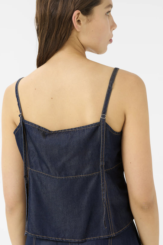 Gestuz GZnia singlet dark blue unwashed