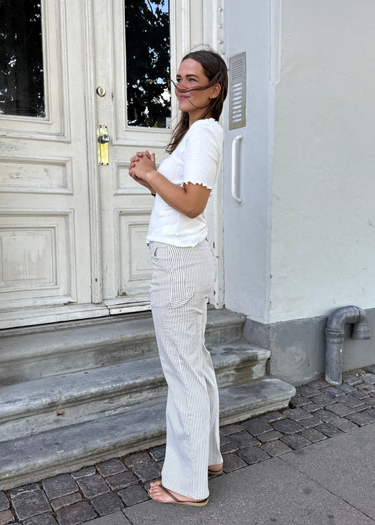 Sofie Schnoor SNOS250 Gitte Trousers Light Brown Striped