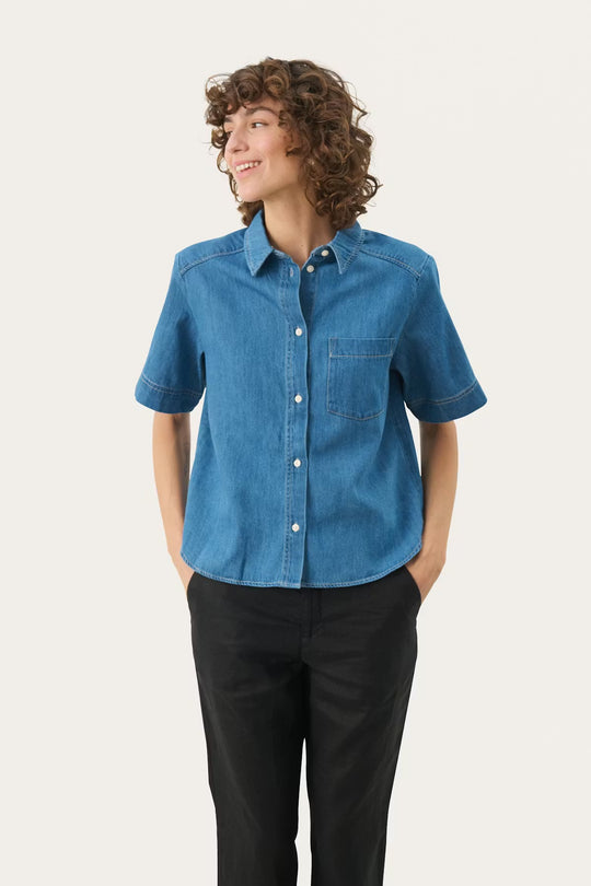 Part Two NiclaPW Shirt Medium Blue Denim
