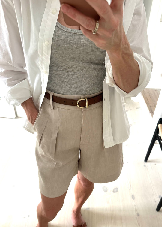 Plissé Copenhagen Christa Belt Dark Cognac