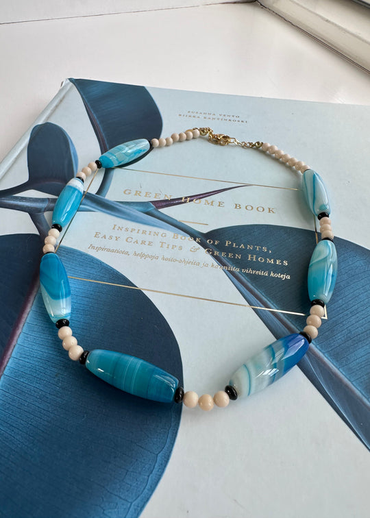 Plissé Copenhagen Lucca necklace blue