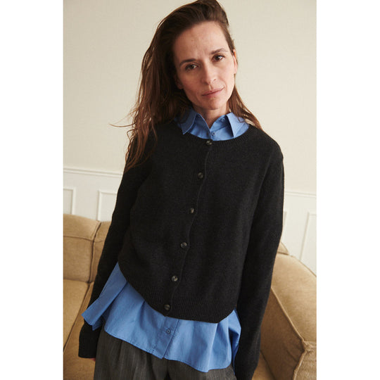 Basic Apparel Cady Cardigan dark grey melange