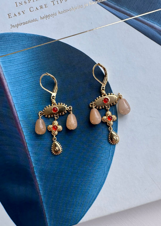 Plissé Copenhagen Delize mini earring dust orange