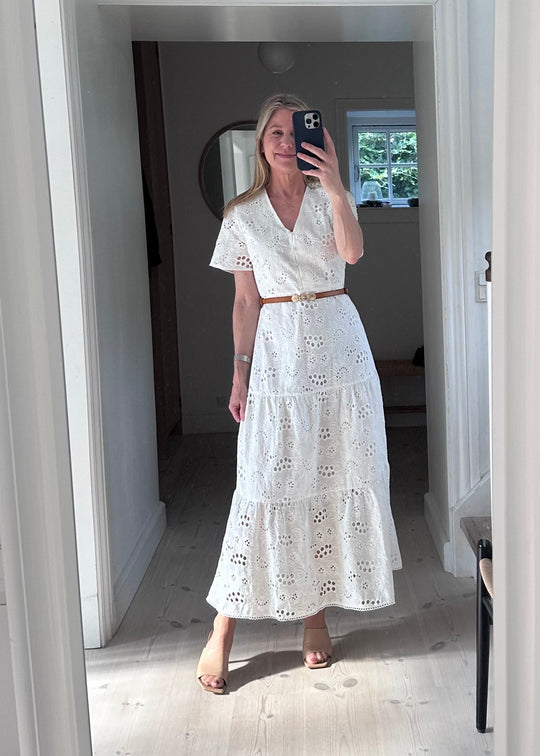 MBYM Shana-M broderie anglaise dress white