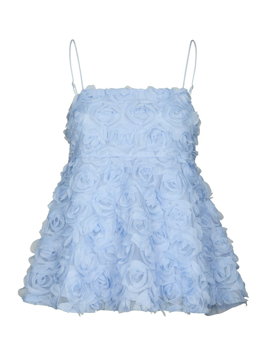 Neo Noir Kenli Flower Top Light Blue