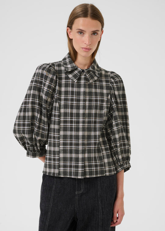 Karen by Simonsen KBBelis Frosty Blouse Thunderstorm Check