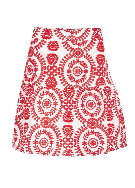 Minus Musia Skirt Lollipop Red Embroidery