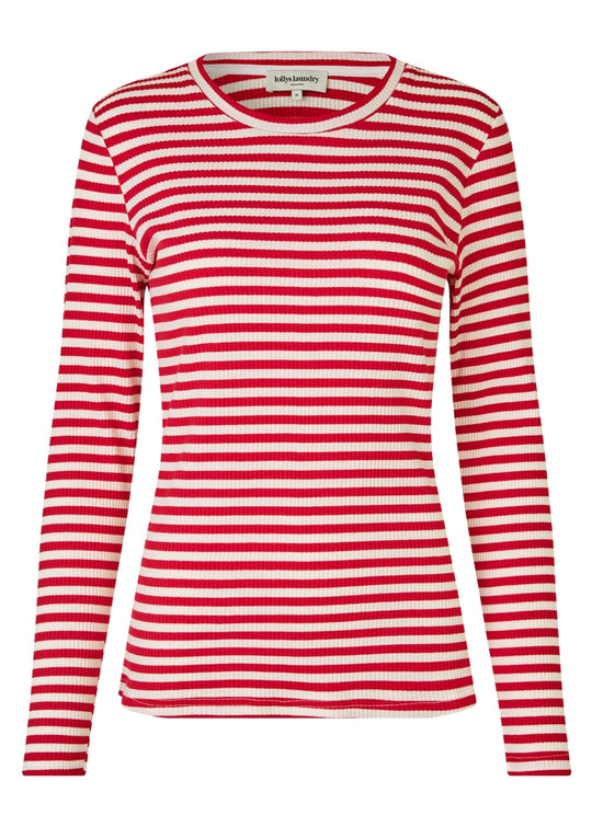 Lollys Laundry MayellaLL Top LS red stripe