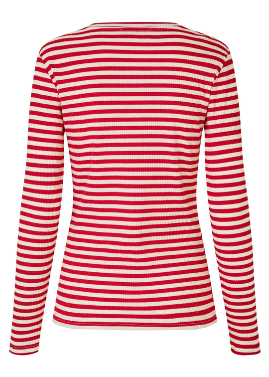 Lollys Laundry MayellaLL Top LS red stripe
