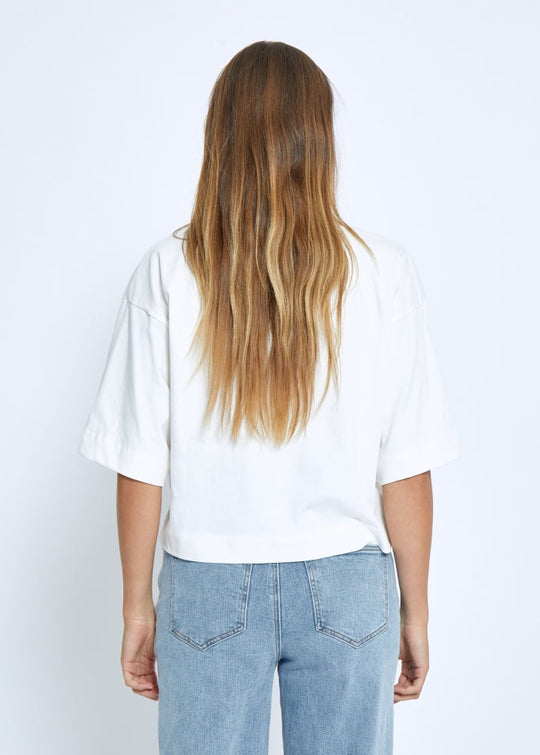 Minus MSGamma Cropped GOTS T-shirt Cloud Dancer