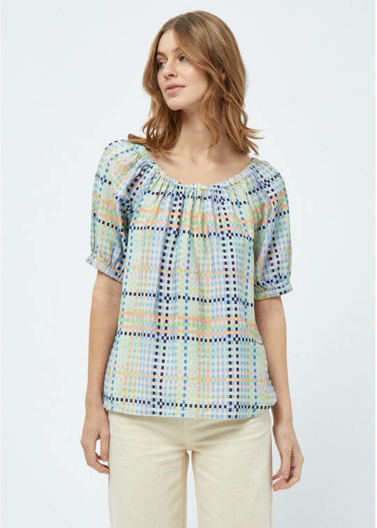 Minus Luretta blouse mango sortbet print