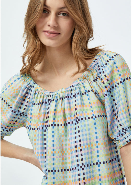 Minus Luretta blouse mango sortbet print