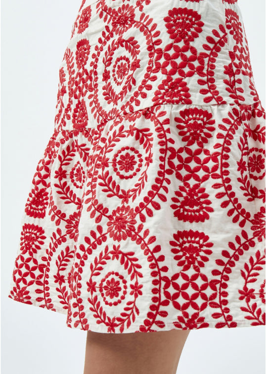 Minus Musia Skirt Lollipop Red Embroidery