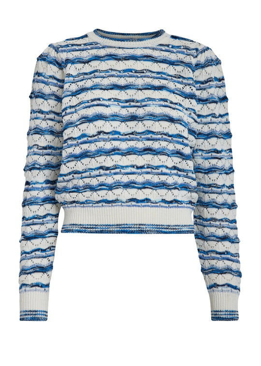 Minus MSKALIMA ROUND NACK Pullover Blue Motorhaube