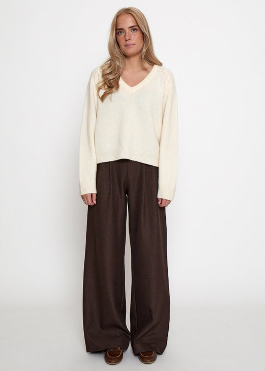 Peppercorn PCTirna RWS V-neck Pullover Fog Sand