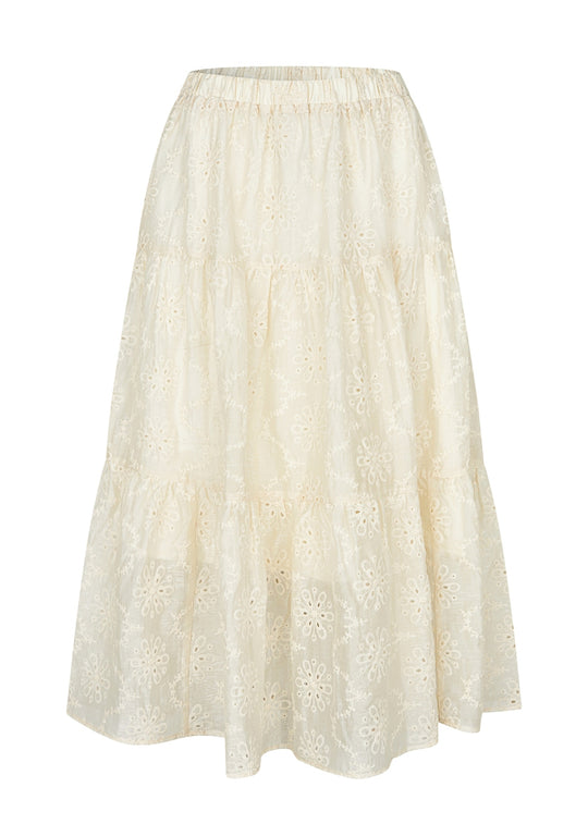 Lollys Laundry MorningLL Midi Skirt creme broderi anglaise