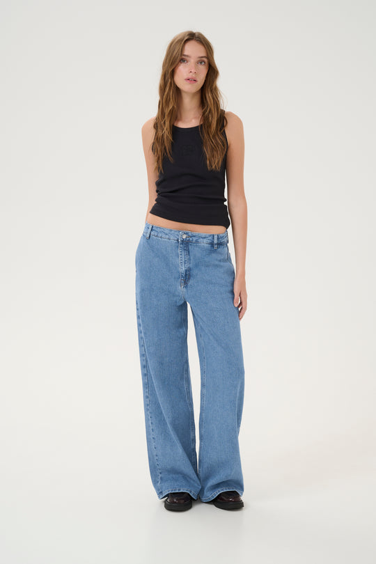 My Essential Wardrobe TusaMW 139 High Wide Y Medium Blue Retro Wash