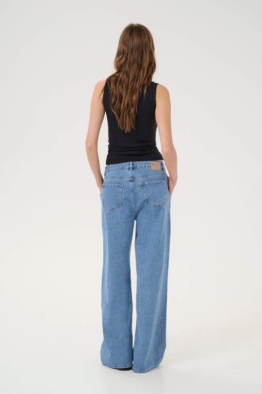 My Essential Wardrobe TusaMW 139 High Wide Y Medium Blue Retro Wash