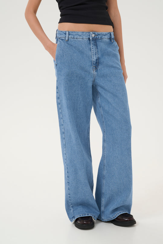 My Essential Wardrobe TusaMW 139 High Wide Y Medium Blue Retro Wash