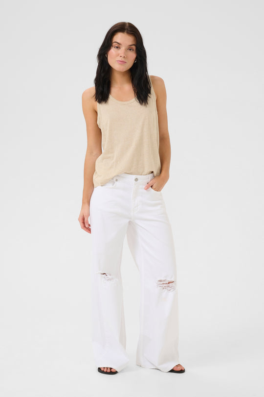 My Essential Wardrobe LisaMW Top Oatmeal Melange