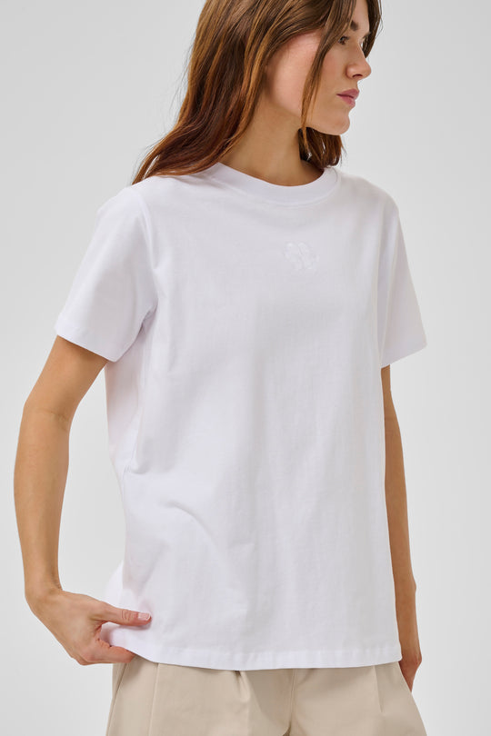 My Essential Wardrobe SeattleMW Logo Emb. Tee Bright White