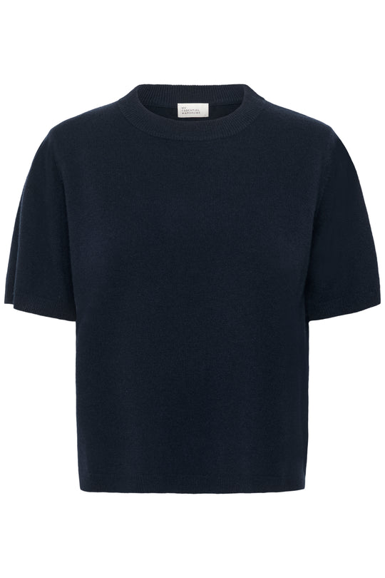 My Essential Wardrobe MWJola Knit Pullover SS Dark Sapphire Blue