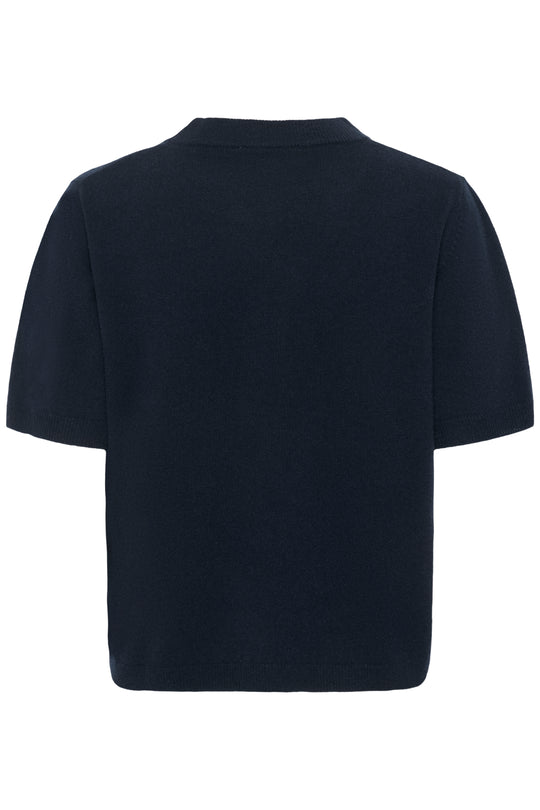 My Essential Wardrobe MWJola Knit Pullover SS Dark Sapphire Blue