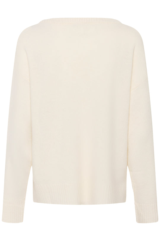 My Essential Wardrobe MWHuxi V-Neck Knit Pullover off-white