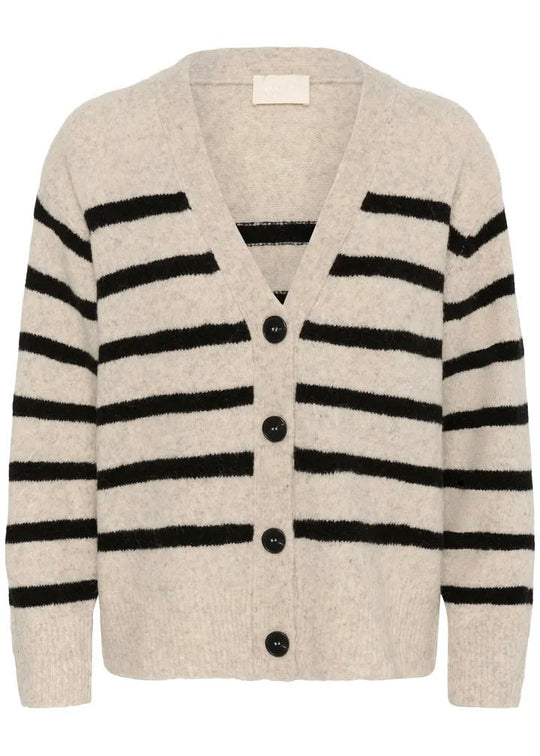 Soaked SLBriony Cardigan Dune and Black Strip
