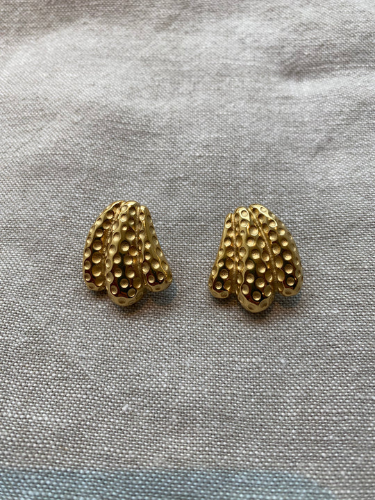 Plissé Copenhagen Coral earrings