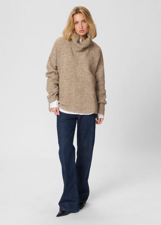 My Essential Wadrobe The Knit Rollneck Dune Melange