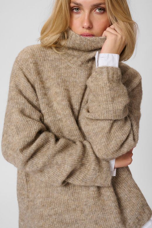 Pre-order uge 2. My Essential Wadrobe The Knit Rollneck Dune Melange