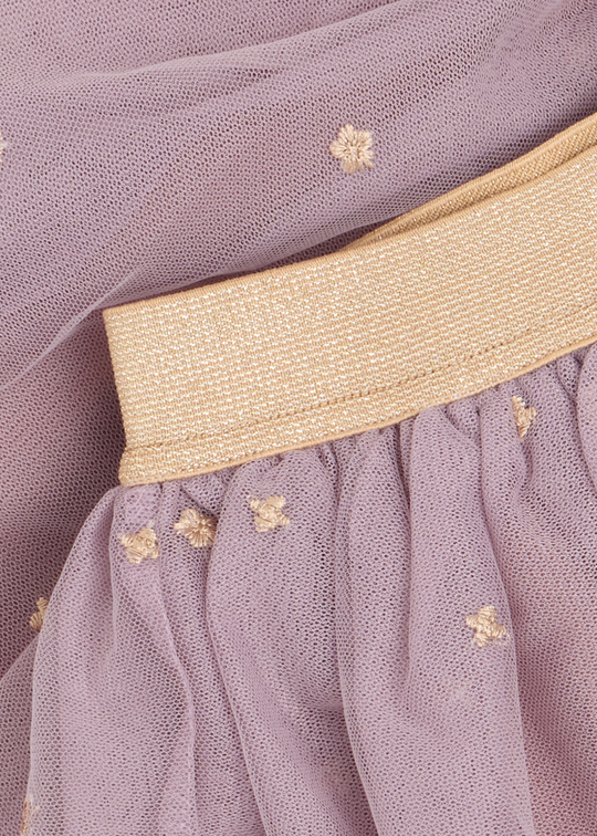 Minymo Skirt Mesh w. Emb. Sand