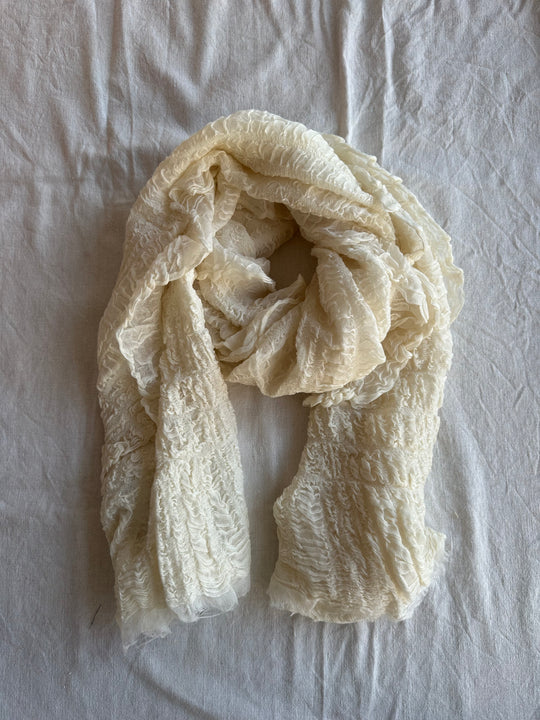 Livness uldtørklæde off-white