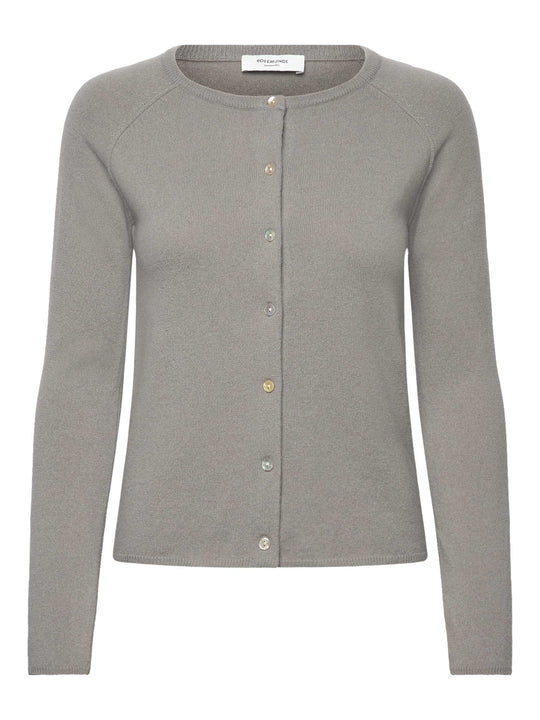 Rosemunde Laica Cashmere LS O-neck Raglan Cardigan Gypsum