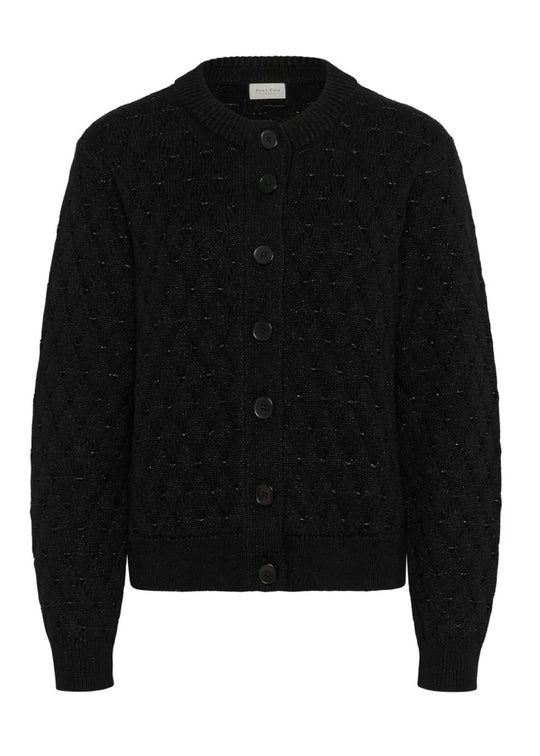 Part Two VesnaPW Cardigan Black with Lurex