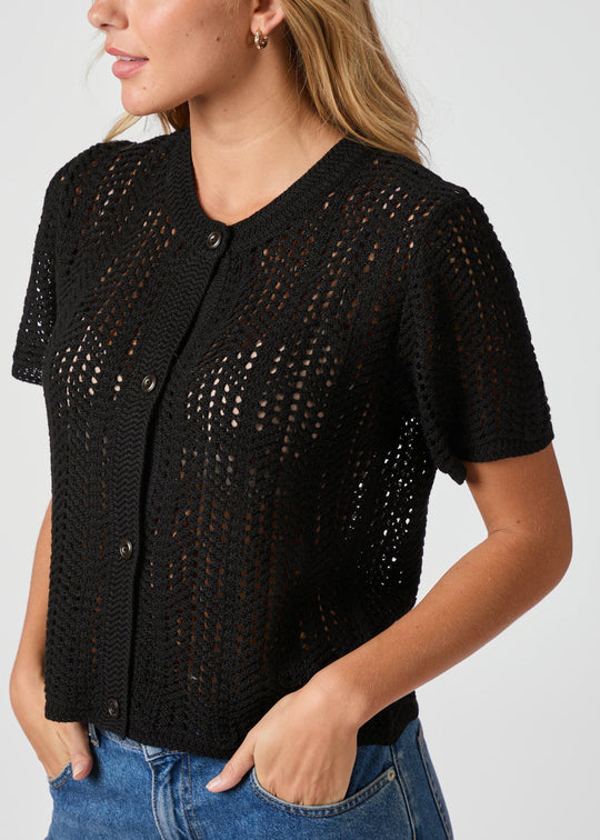 Neo Noir Laurana Crochet Cardigan Off White (copie)