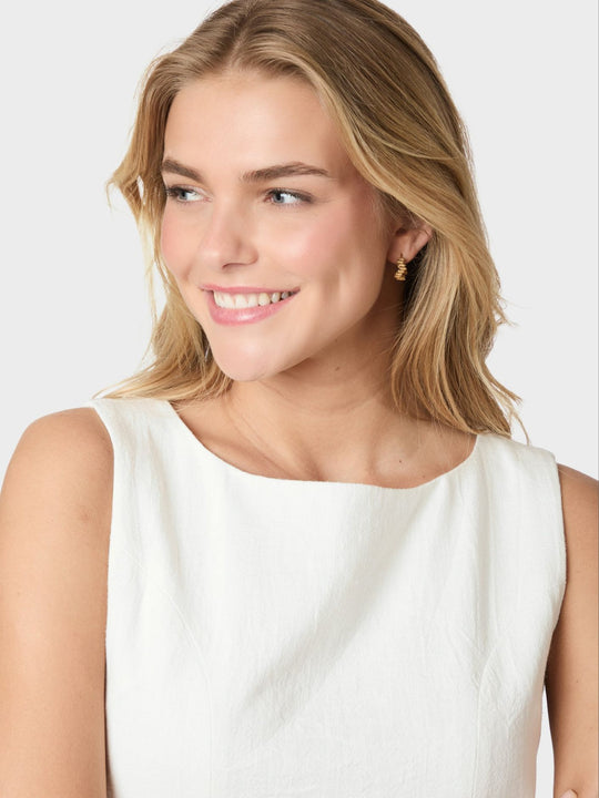 Neo Noir Bruna Ramie Dress Off White