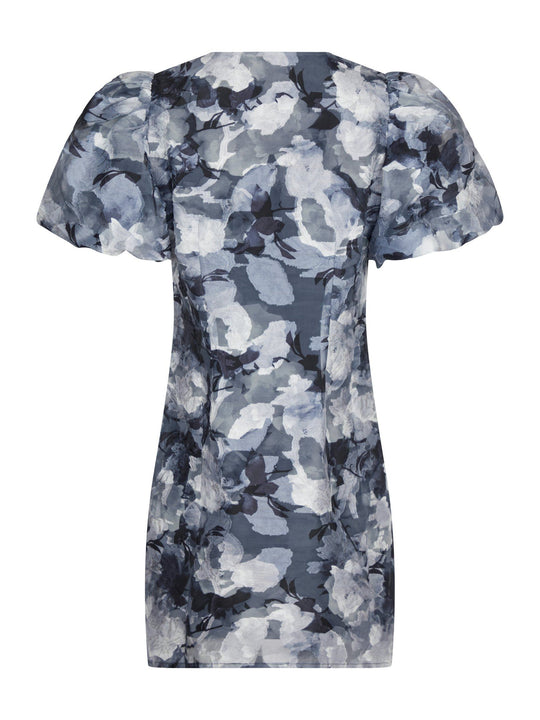 Neo Noir Sika Brocade Floral dress grey