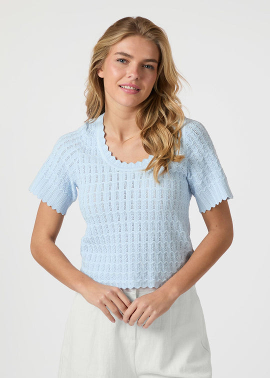 Neo Noir Blouse en tricot meiko bleu clair