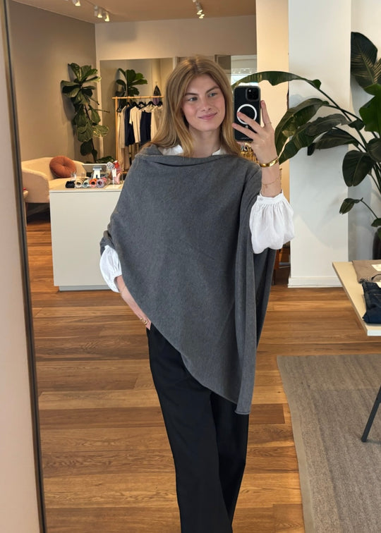 Part Two KristannaPW poncho medium grey melange