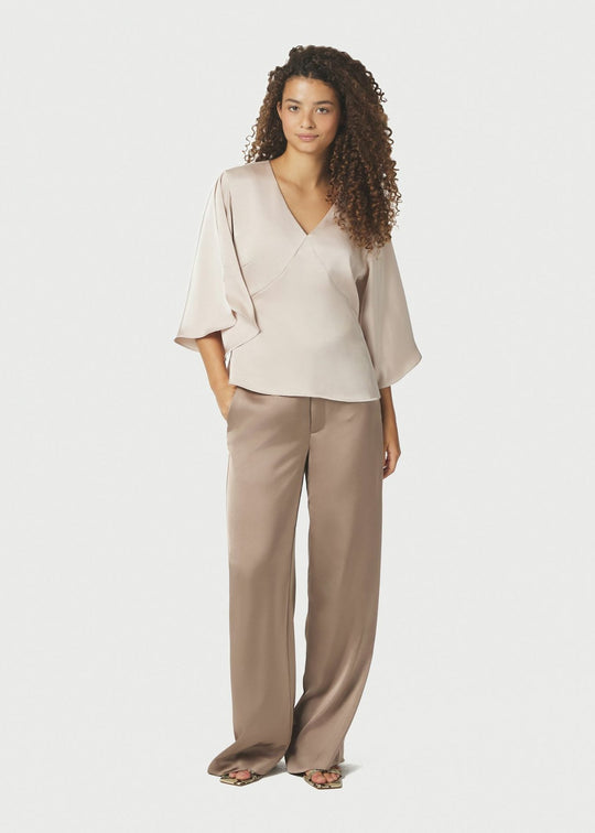 Neo Noir Remana Heavy Sateen Blouse Champagne