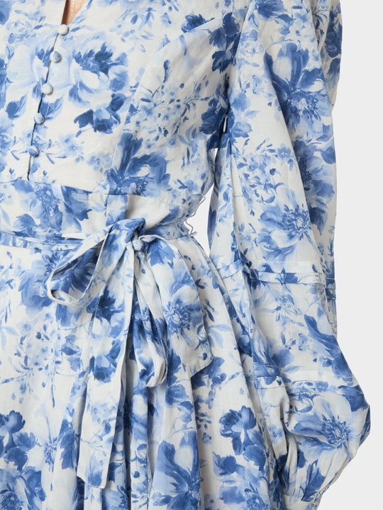 Neo Noir Marise Print Dress Light Blue
