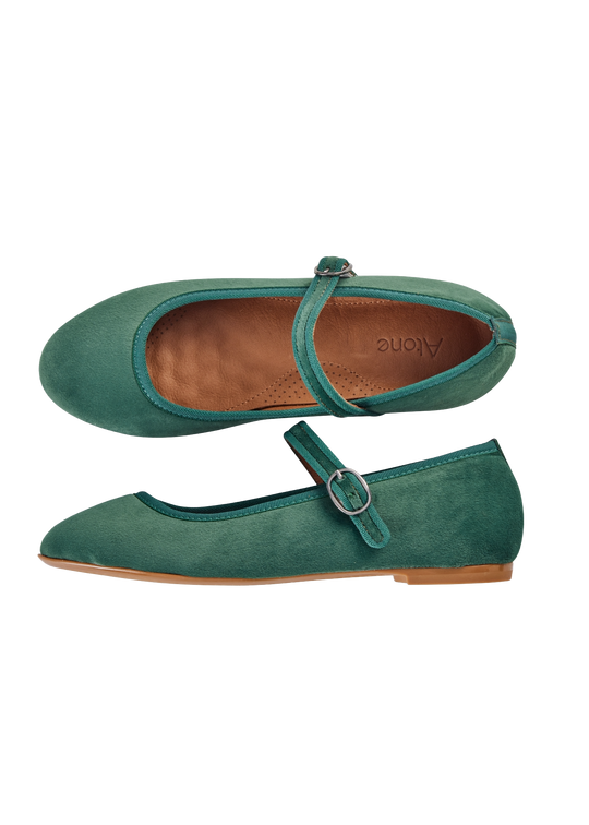 Atone Mary Jane Ballerina Aventurine green
