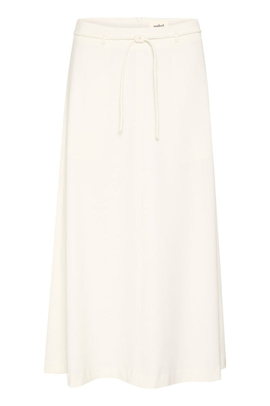 Soaked SLMalika Midi Skirt Broken White