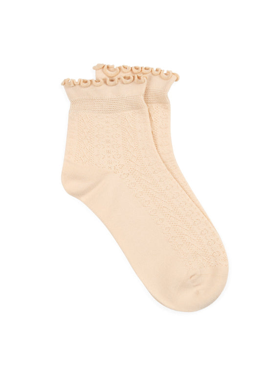 Sui Ava Emma Ankle Socks Nude beige