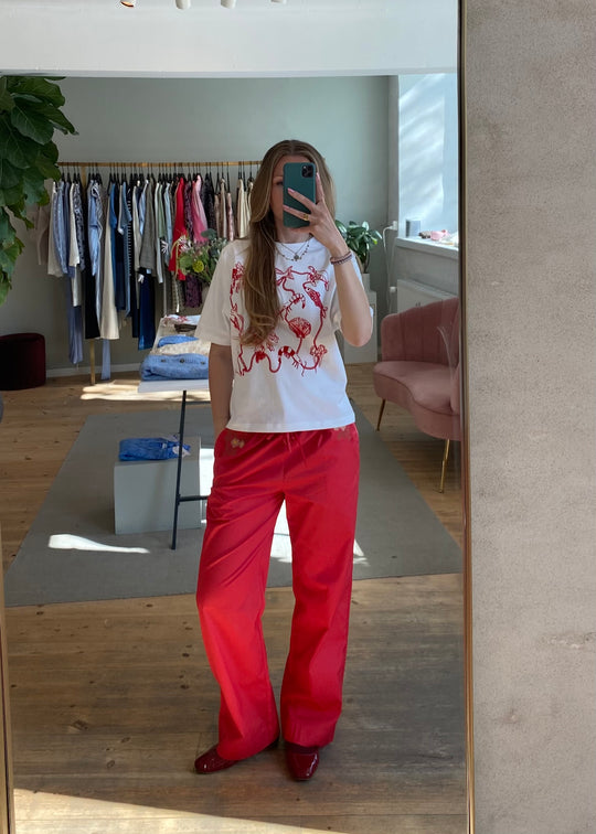 Helmstedt Noor t-shirt Red Dreamy Sea Print