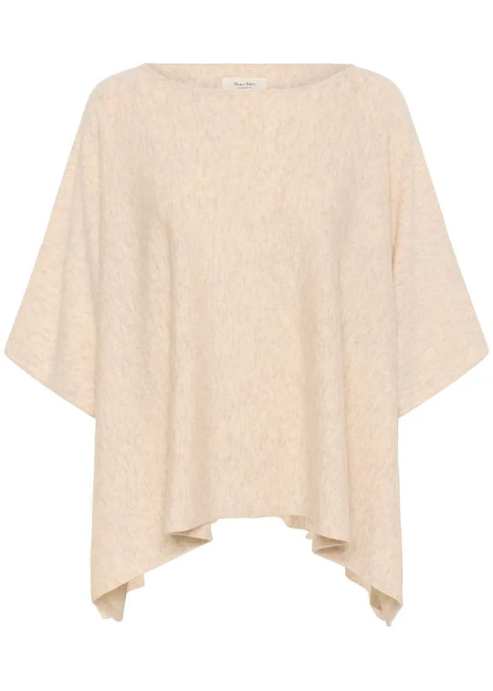 Part Two TilannaPW PO Poncho Natural Melange