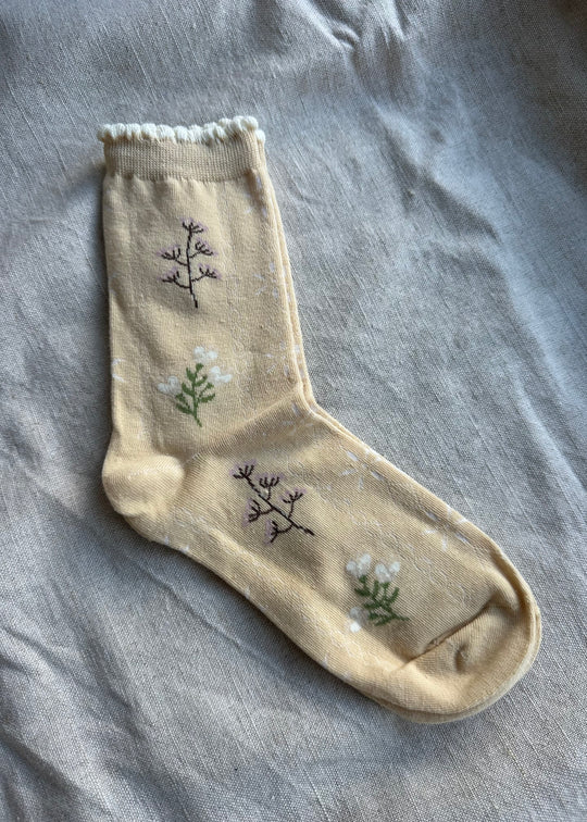 Plissé Copenhagen Josie socks beige