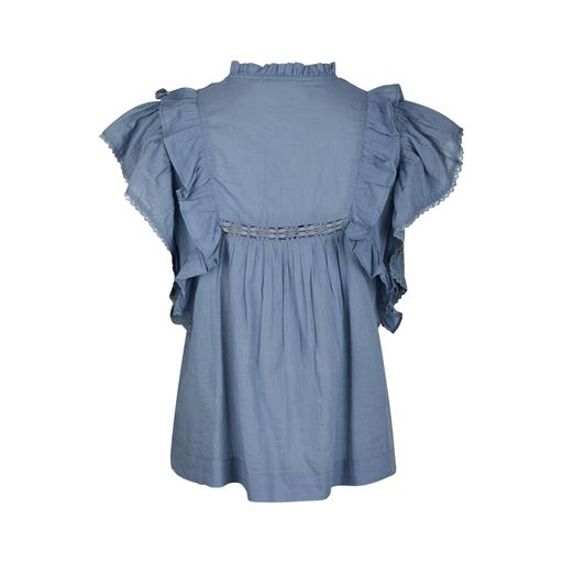 Neo Noir Jayla S Voile Top Smoke Blue